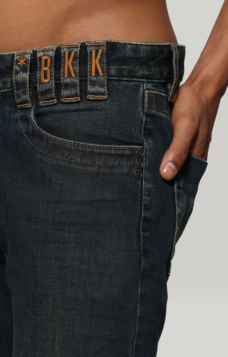 Men's jeans with logo tape - new regular fit, BLUE DENIM, hi-res-1