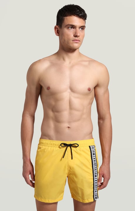 Men's boardshorts with layered detail, YELLOW Men's boardshorts with layered detail, YELLOW, hi-res-1