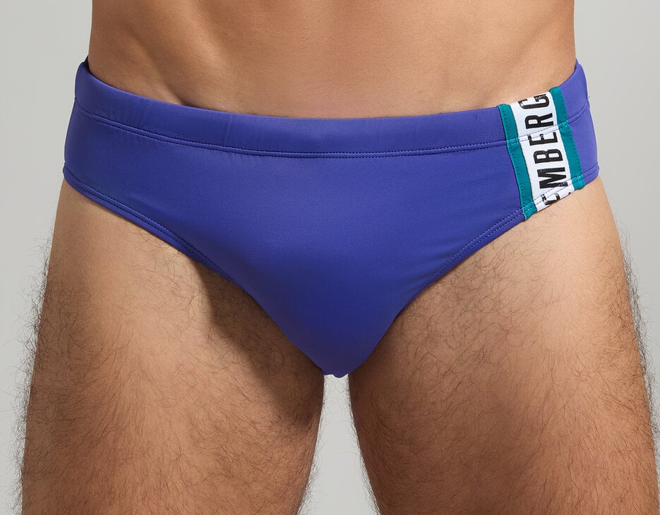 Men's swim briefs with tape, CLEMATIS BLUE Men's swim briefs with tape, CLEMATIS BLUE, hi-res-1