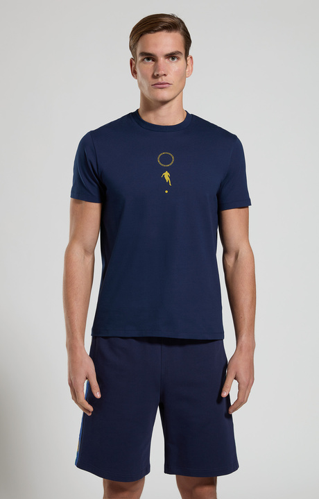 T-shirt uomo slim multi stampe, BLACK IRIS, hi-res-1