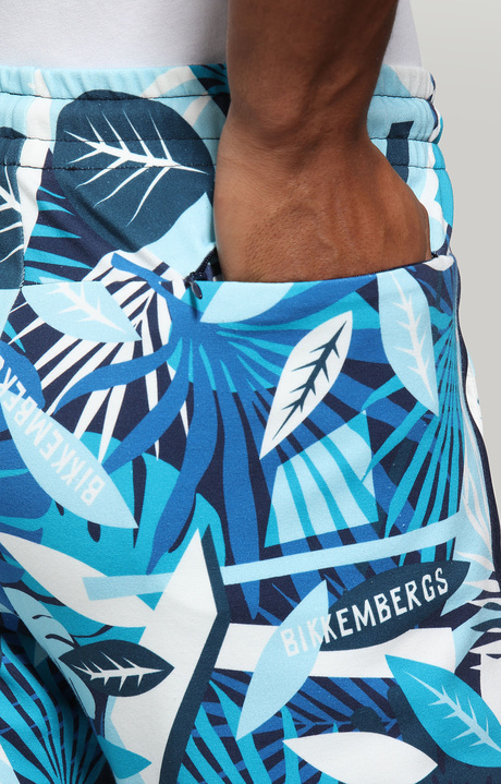 Men's joggers - tropical print, TROPICAL BLUE, hi-res-1