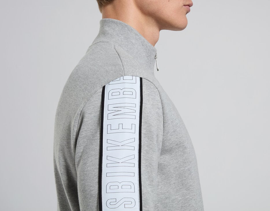 Logo trim men's sweatshirt , GREY MELANGE MID/LIGH Logo trim men's sweatshirt , GREY MELANGE MID/LIGH, hi-res-1