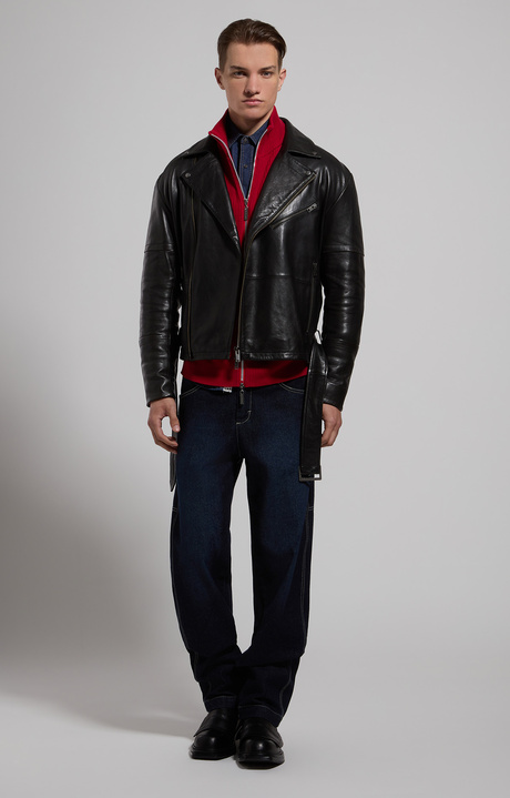 Men’s sweater with zip fastening, CHILI PEPPER, hi-res-1