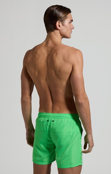 Men's boardshorts - outline logo, GREEN FLUO Men's boardshorts - outline logo, GREEN FLUO, hi-res-1