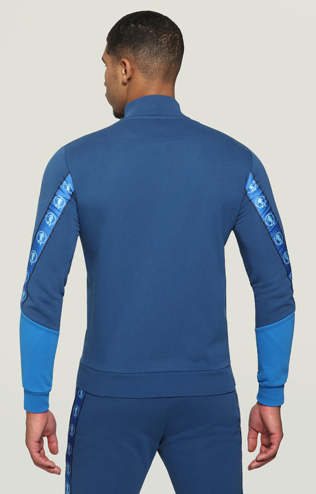 Men's zip sweatshirt with soccer player tape, NAVY PEONY/PRINCESS BLUE Men's zip sweatshirt with soccer player tape, NAVY PEONY/PRINCESS BLUE, hi-res-1