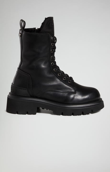 Dress women’s lace-up ankle boots , BLACK Dress women’s lace-up ankle boots , BLACK, hi-res-1