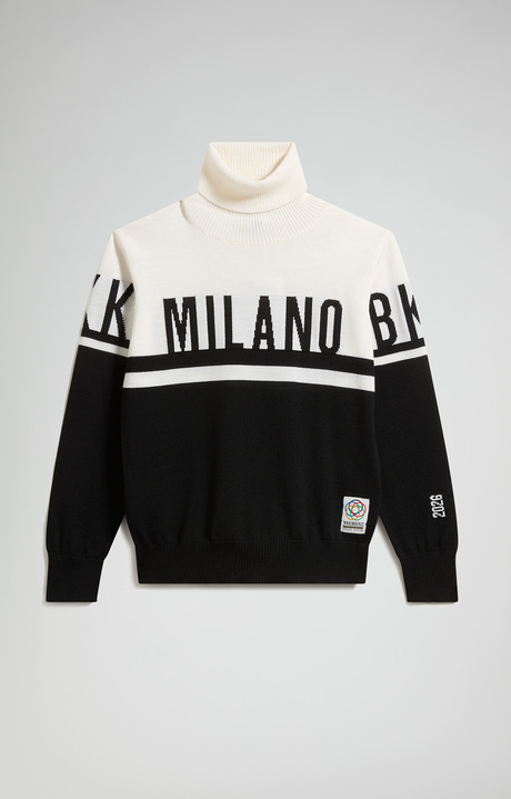junior's turtleneck sweater Olympics, BLACK/OFF WHITE junior's turtleneck sweater Olympics, BLACK/OFF WHITE, hi-res-1