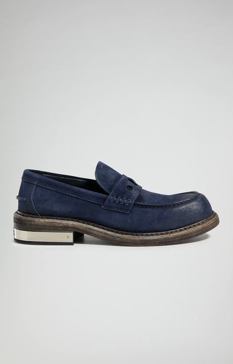 Met men's moccasins , NAVY Met men's moccasins , NAVY, hi-res-1