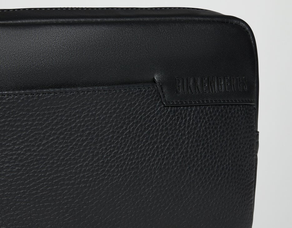 Men's Harny leather pouch, BLACK Men's Harny leather pouch, BLACK, hi-res-1