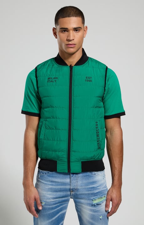 Reversible men's vest, PEPPER GREEN, hi-res-1