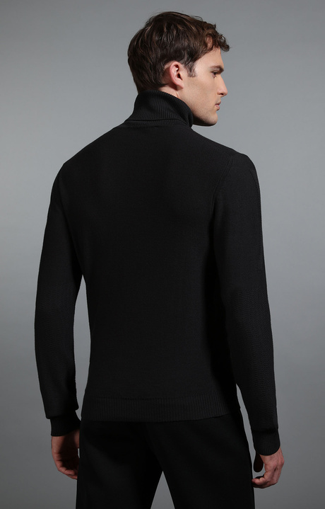 Men's dark grey turtleneck sweater, GREY, hi-res-1