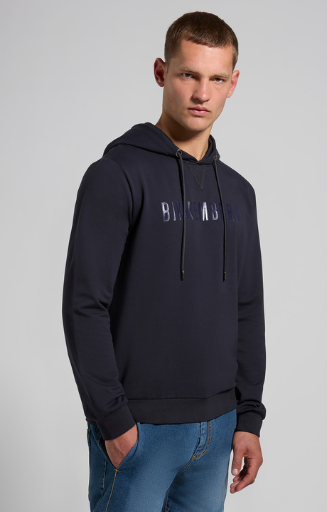 Men's sweatshirt in punto Milano, BLUE GRAPHITE, hi-res-1