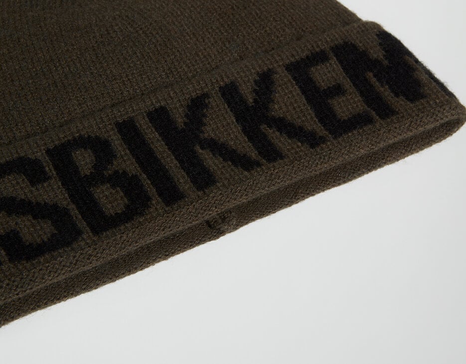 Men's winter hat with logo, GREEN Men's winter hat with logo, GREEN, hi-res-1