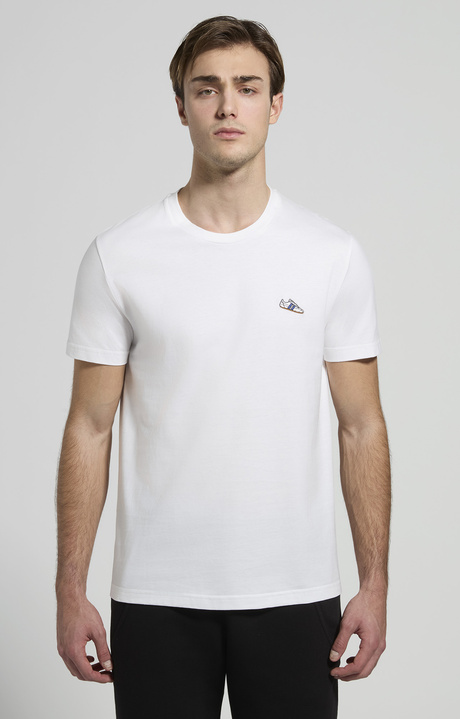 Men's patch-detail T-shirt, WHITE, hi-res-1
