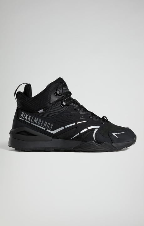 High-top Retrò sneakers for men, BLACK, hi-res-1