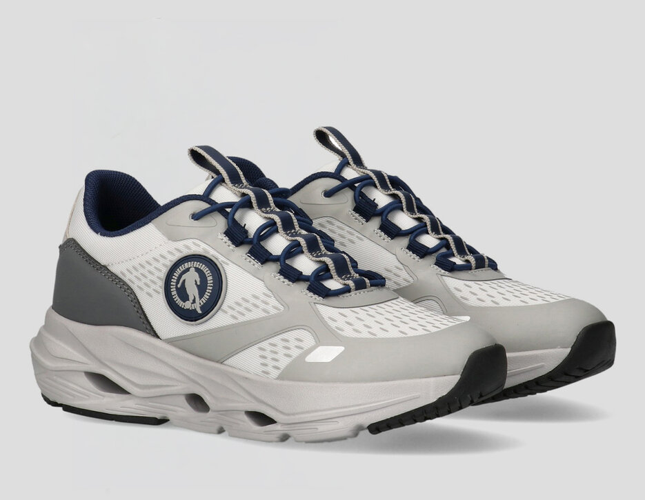 Low-top grey sneaker for Boys with front lacing and a sporty design, GREY, hi-res-1