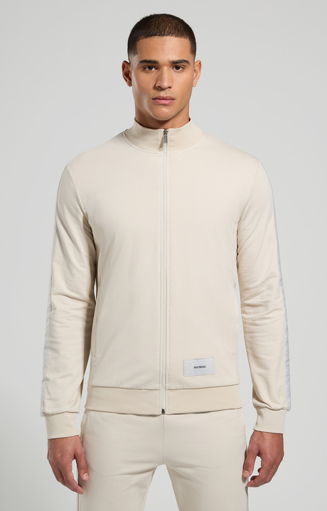 Felpa uomo con zip, MOONBEAM, hi-res-1