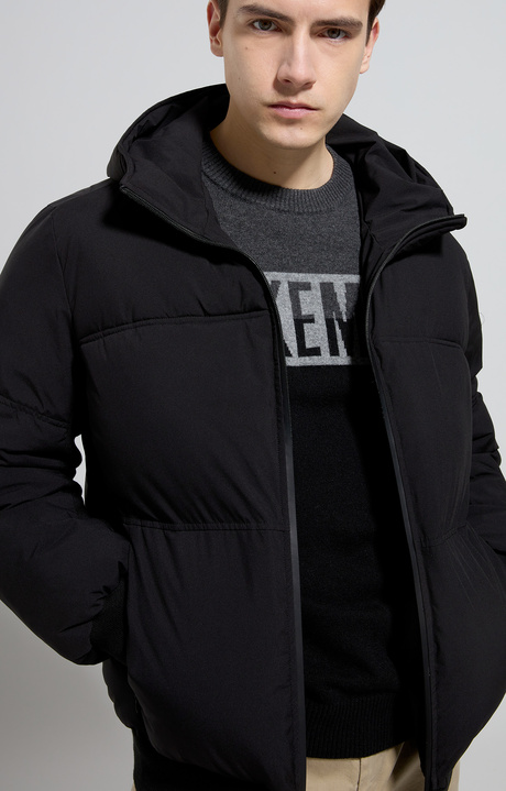 Men's hooded bomber, METEORITE BLACK, hi-res-1