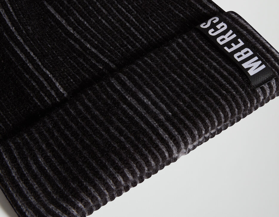 Ribbed knit beanie, BLACK, hi-res-1