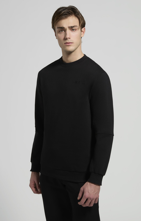 Men&rsquo;s sweatshirt with balloon sleeves, BLACK, hi-res-1