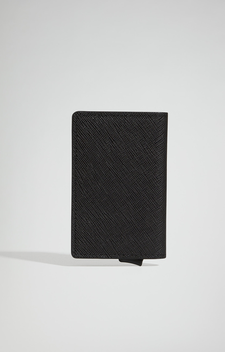 Men's leather wallet - Drew, BLACK Men's leather wallet - Drew, BLACK, hi-res-1