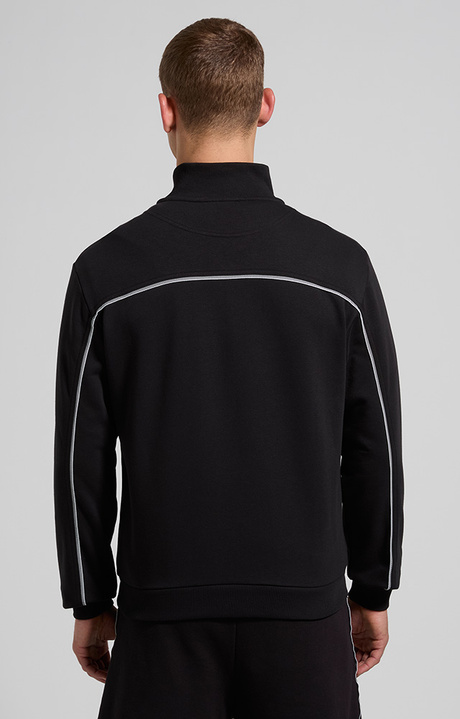 Men&rsquo;s sweatshirt with rubberized patch, BLACK, hi-res-1