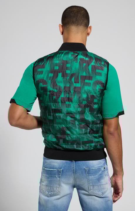 Reversible men's vest, PEPPER GREEN, hi-res-1
