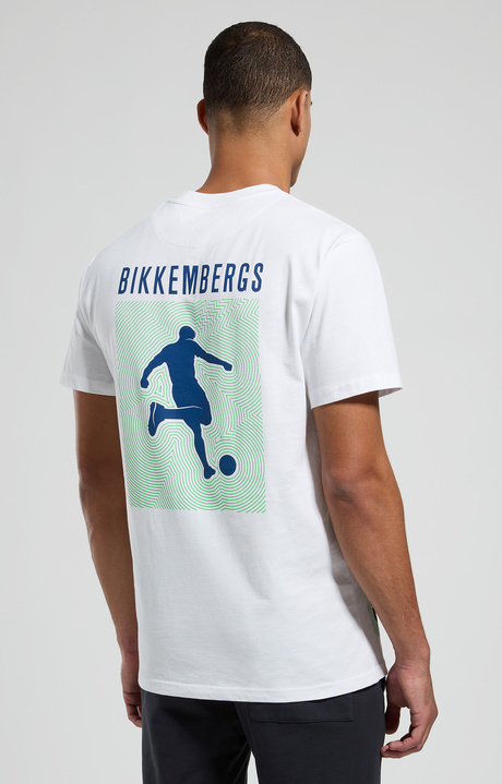 Men's T-shirt with back print, WHITE, hi-res-1