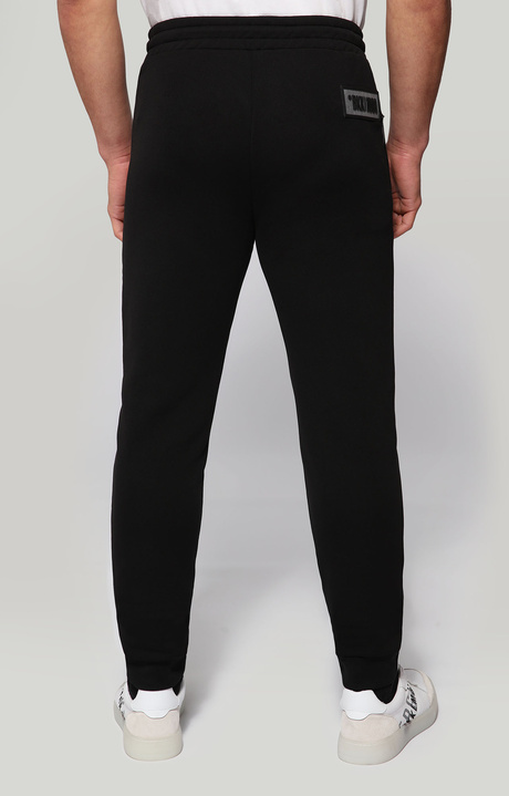 Men's fleece sweatpants, BLACK Men's fleece sweatpants, BLACK, hi-res-1