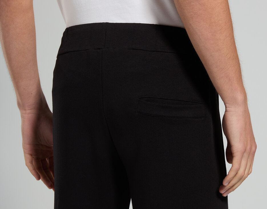Men's joggers in punto Milano, BLACK Men's joggers in punto Milano, BLACK, hi-res-1