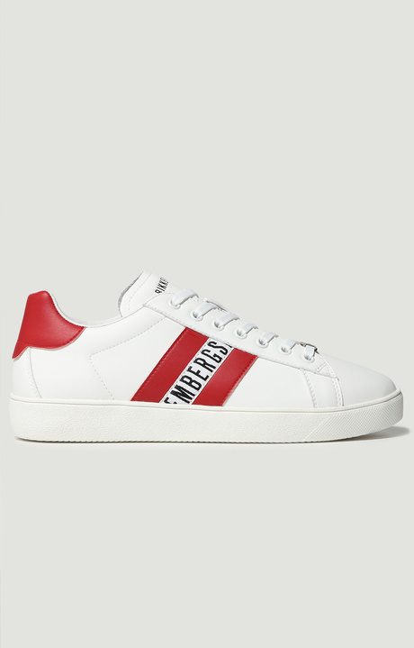 Men's sneakers - Recoba M, WHITE/RED, hi-res-1