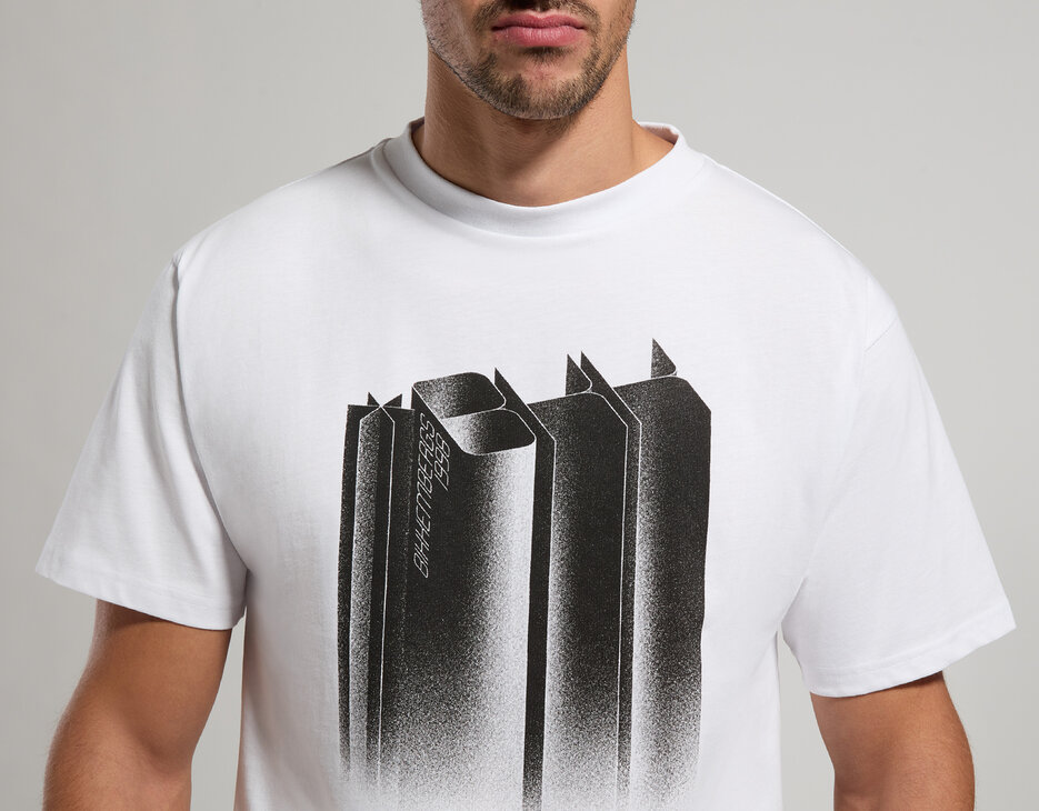 Men's print jersey T-shirt, WHITE Men's print jersey T-shirt, WHITE, hi-res-1