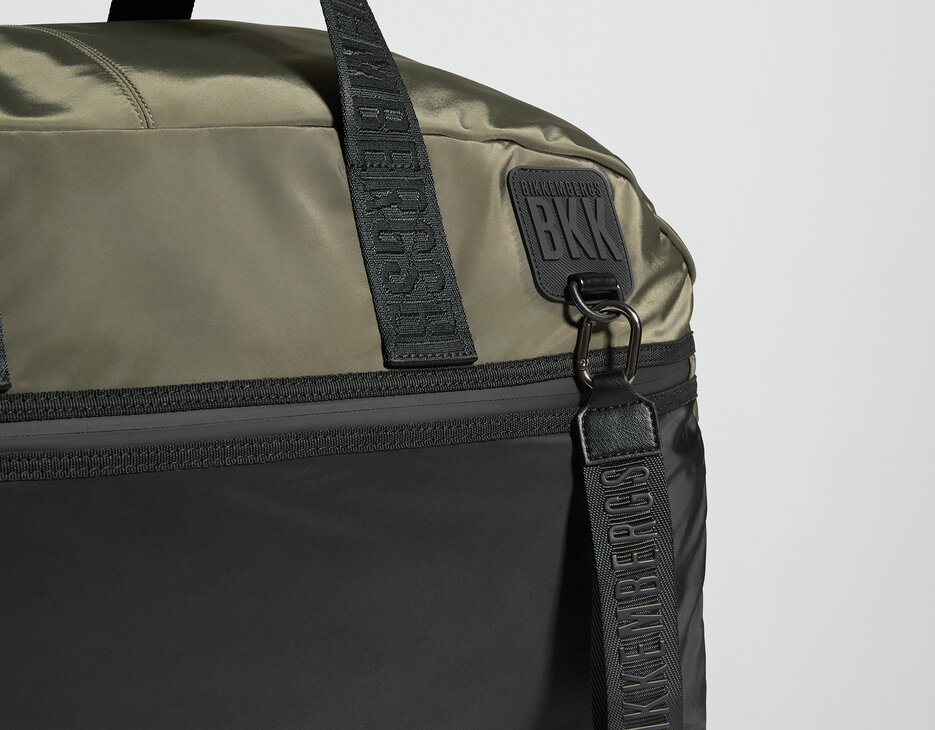 Men's Mindel gym bag with jacquard handles, GREEN, hi-res-1