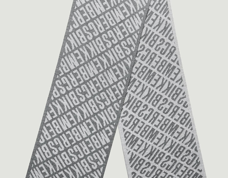 Scarf with all-over logo 25x181, GREY Scarf with all-over logo 25x181, GREY, hi-res-1