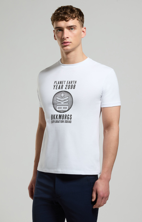 Men's print T-shirt, WHITE, hi-res-1