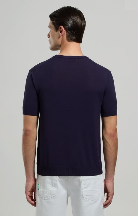 Men's jacquard knit pullover, BLACK IRIS Men's jacquard knit pullover, BLACK IRIS, hi-res-1