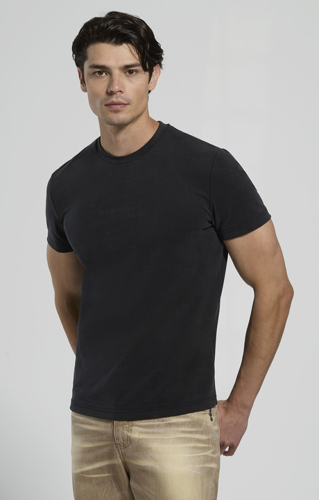 Men's slub T-shirt, BLACK, hi-res-1