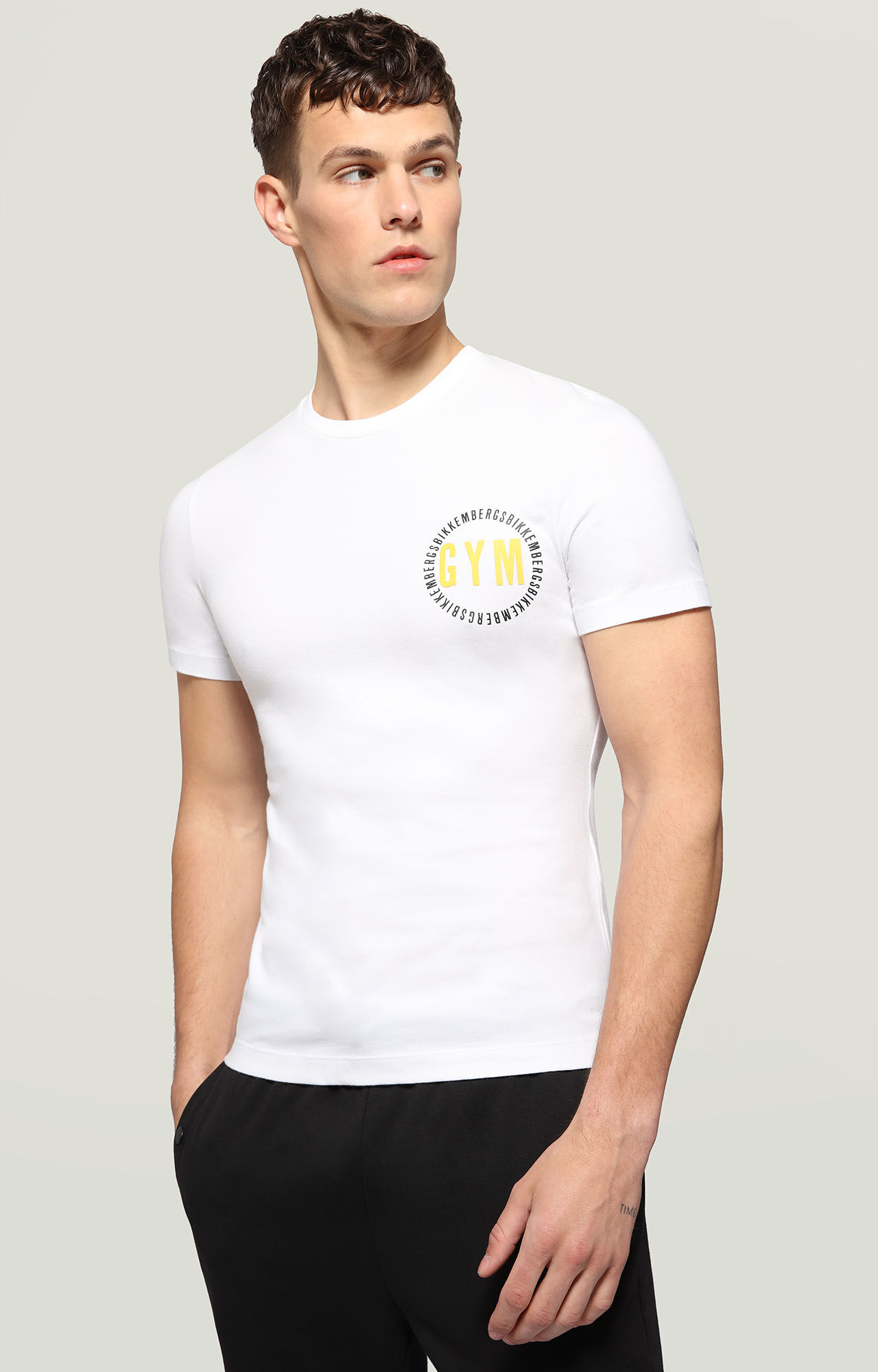 dirk bikkembergs Men's T-shirt with Gym print