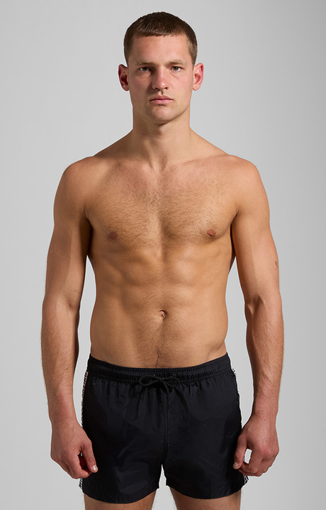 Men&rsquo;s swim shorts with drawstring, BLACK, hi-res-1