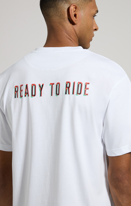 Men's Ready to Ride print T-shirt, WHITE, hi-res-1