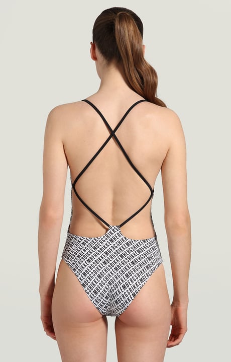 Women's swimsuit with all-over diagonal print, 002 Women's swimsuit with all-over diagonal print, 002, hi-res-1