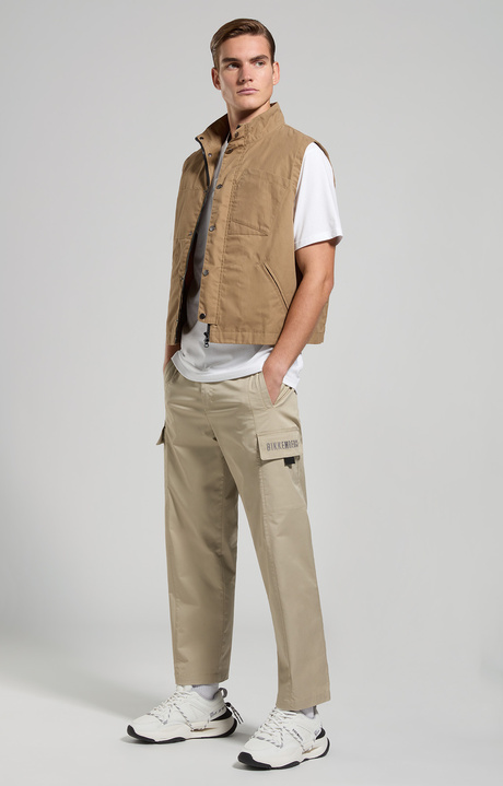 Wide leg men's pants, OLIVE GREY, hi-res-1