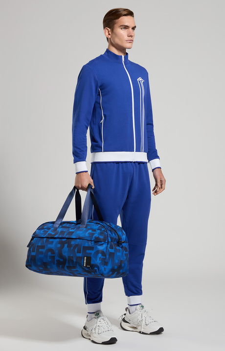 Men's sweatshirt with contrast bands, MAZARINE BLUE, hi-res-1
