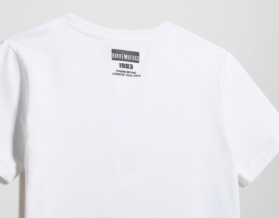 Junior's T-shirt with football print, WHITE Junior's T-shirt with football print, WHITE, hi-res-1