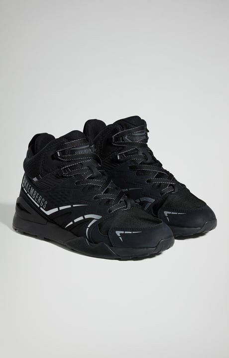 High-top Retrò sneakers for men, BLACK, hi-res-1