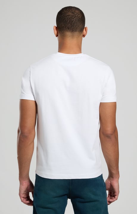 Men's logo print T-shirt, WHITE, hi-res-1