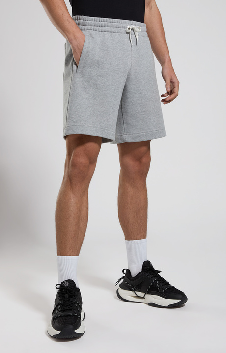 Men's fleece shorts, GREY MELANGE MID/LIGH, hi-res-1