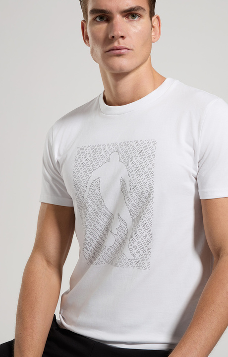 Men's slim fit T-shirt, WHITE, hi-res-1