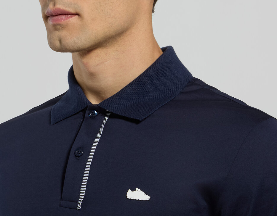 Men's mercerized cotton polo, BLACK IRIS, hi-res-1