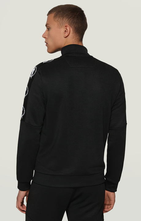 Technical sweatshirt with side bands, BLACK Technical sweatshirt with side bands, BLACK, hi-res-1